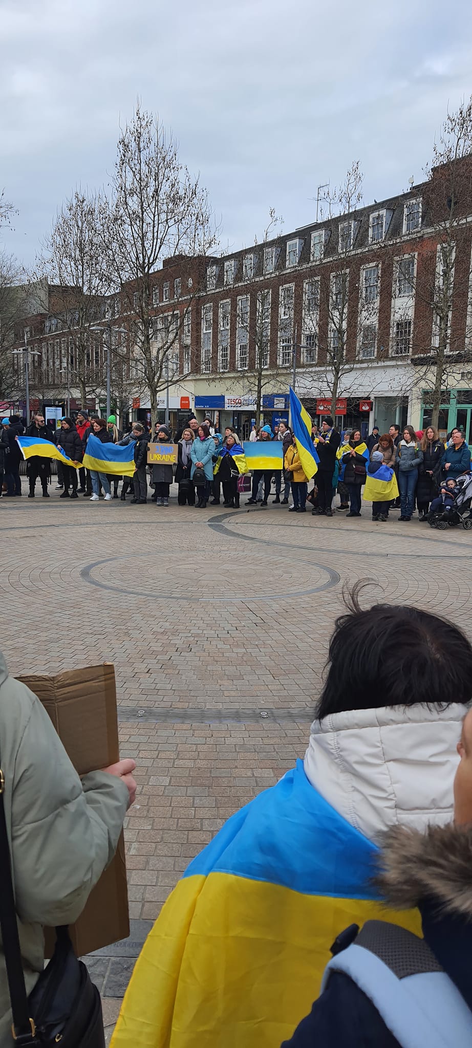 Today’s stand for Ukraine in Hull City centre.