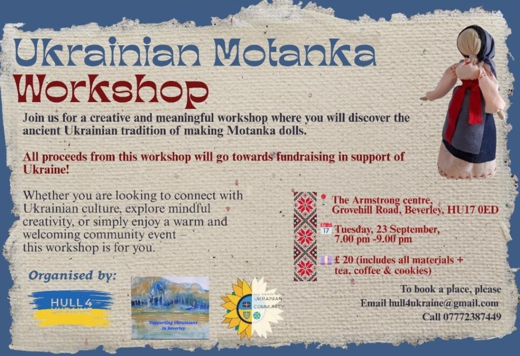 Motanka workshop at Armstrong Centre,&nbsp;Beverley